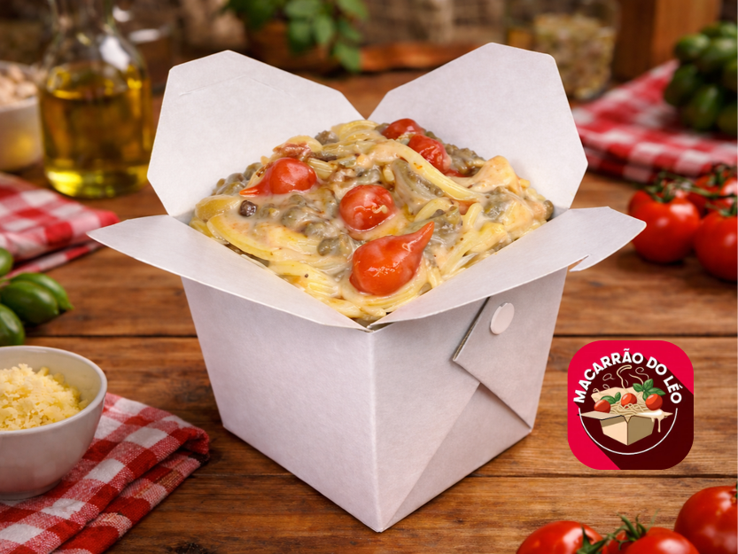 Macarrão Rosê Cremoso com Carne e Biquinho (Los Hermanos)