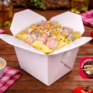 Macarrão Raimundos Cremoso - Branco + Carne Moída + Queijo