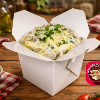 Macarrão Raimundos Cremoso - Branco + Carne Moída + Queijo